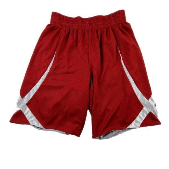 Athletic Shorts Mens Size Small Red White Striped Basketball Drawstring Running - Picture 1 of 3